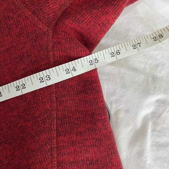 L.L.Bean Heathered Red & Black Polartec Fleece Full Zip Mens Jacket Size X-Large - Picture 5 of 6